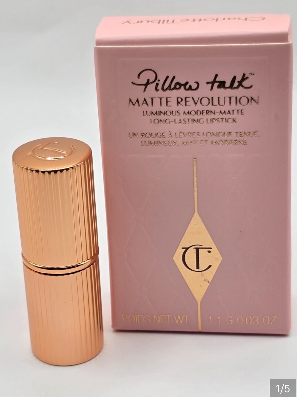 Charlotte Tilbury Pillow Talk Matte Lipstick in Rose Gold Tube
